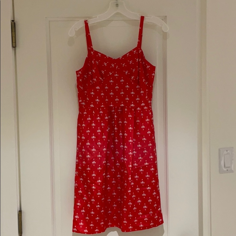 J crew red dress